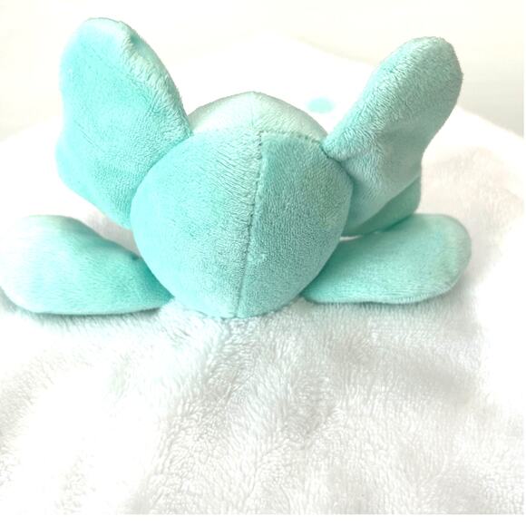 Baby Gear 2016 Elephant Security Blanket Lovie Aqua Blue/White 15x15 - Picture 5 of 7